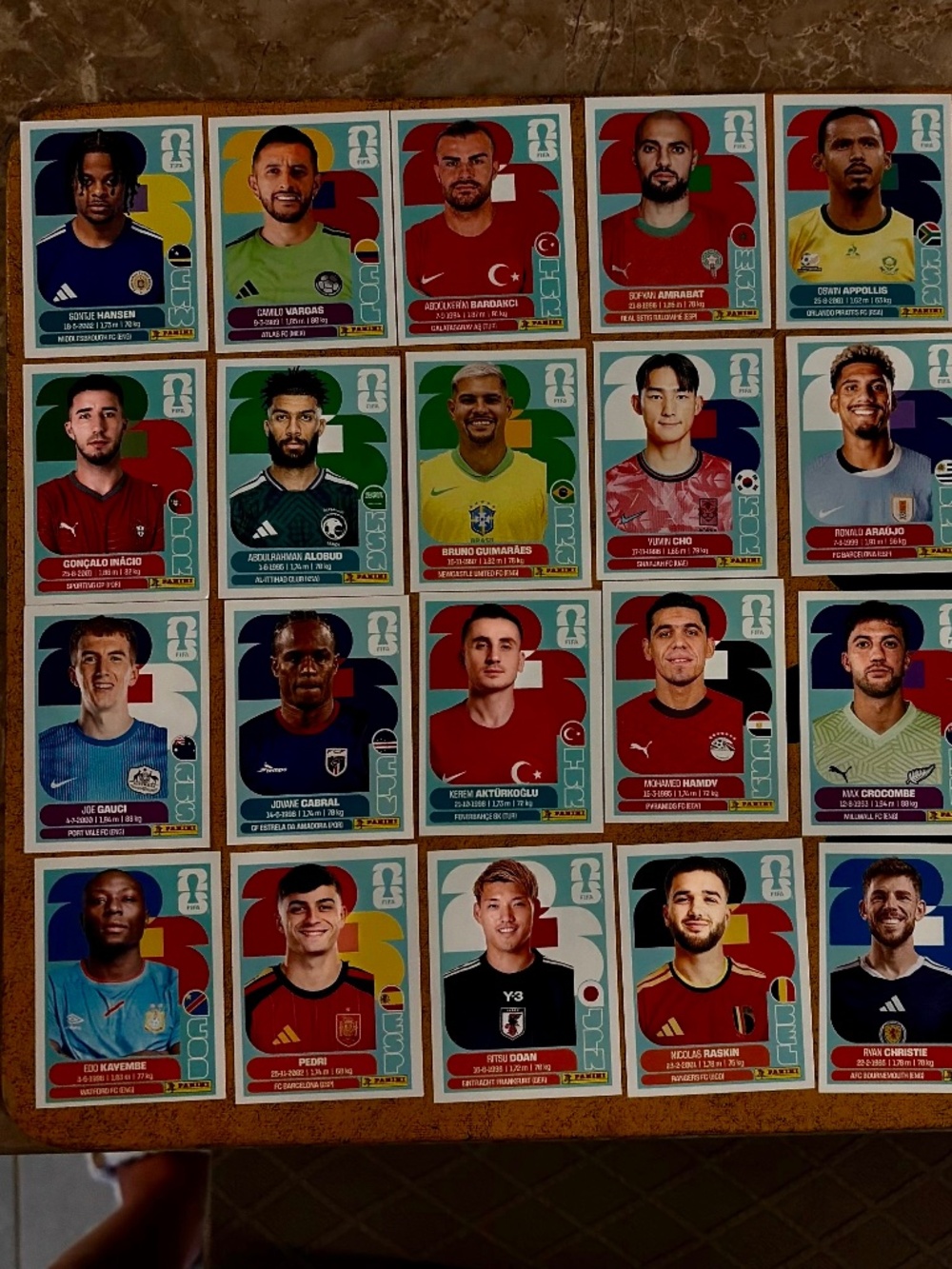 New Bundle of Authentic 39 Fifa Panini World Cup 2026 Stickers No Duplicates